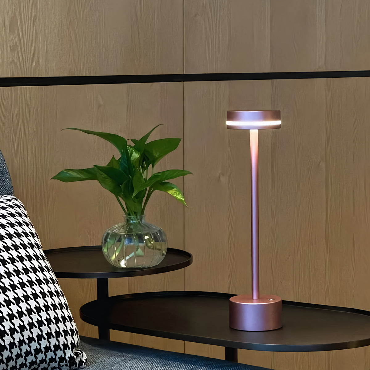 Modern Aluminum LED Table Lamp — Wireless & Dimmable