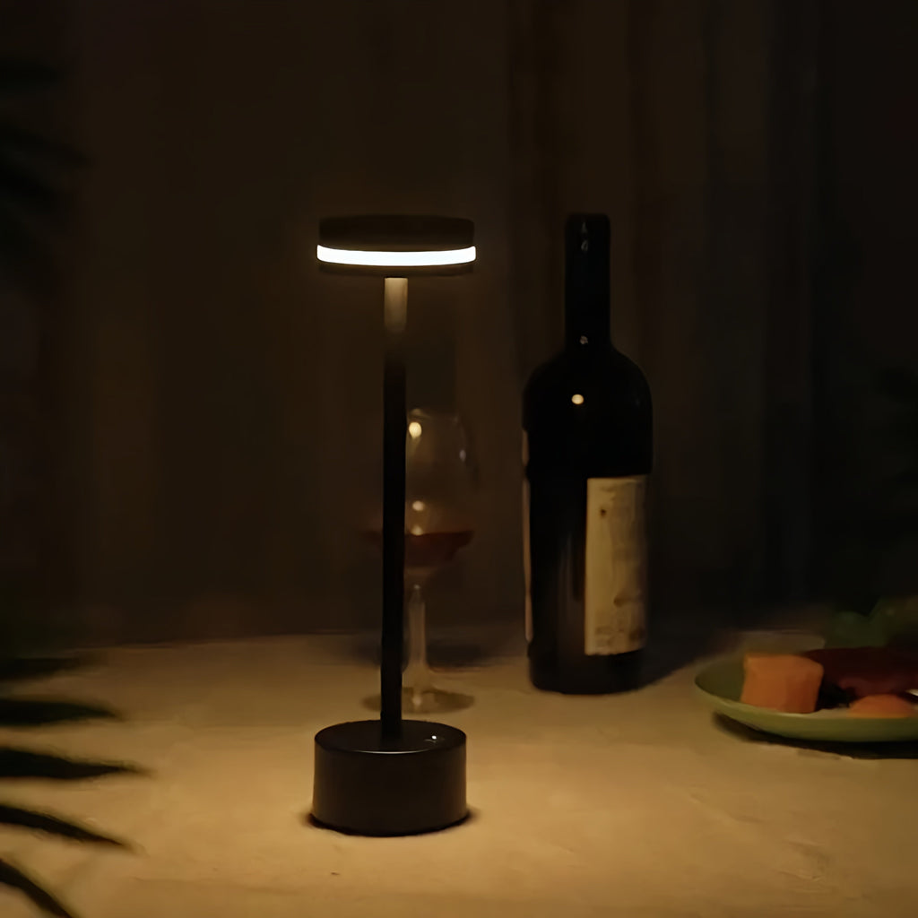 Modern Aluminum LED Table Lamp — Wireless & Dimmable