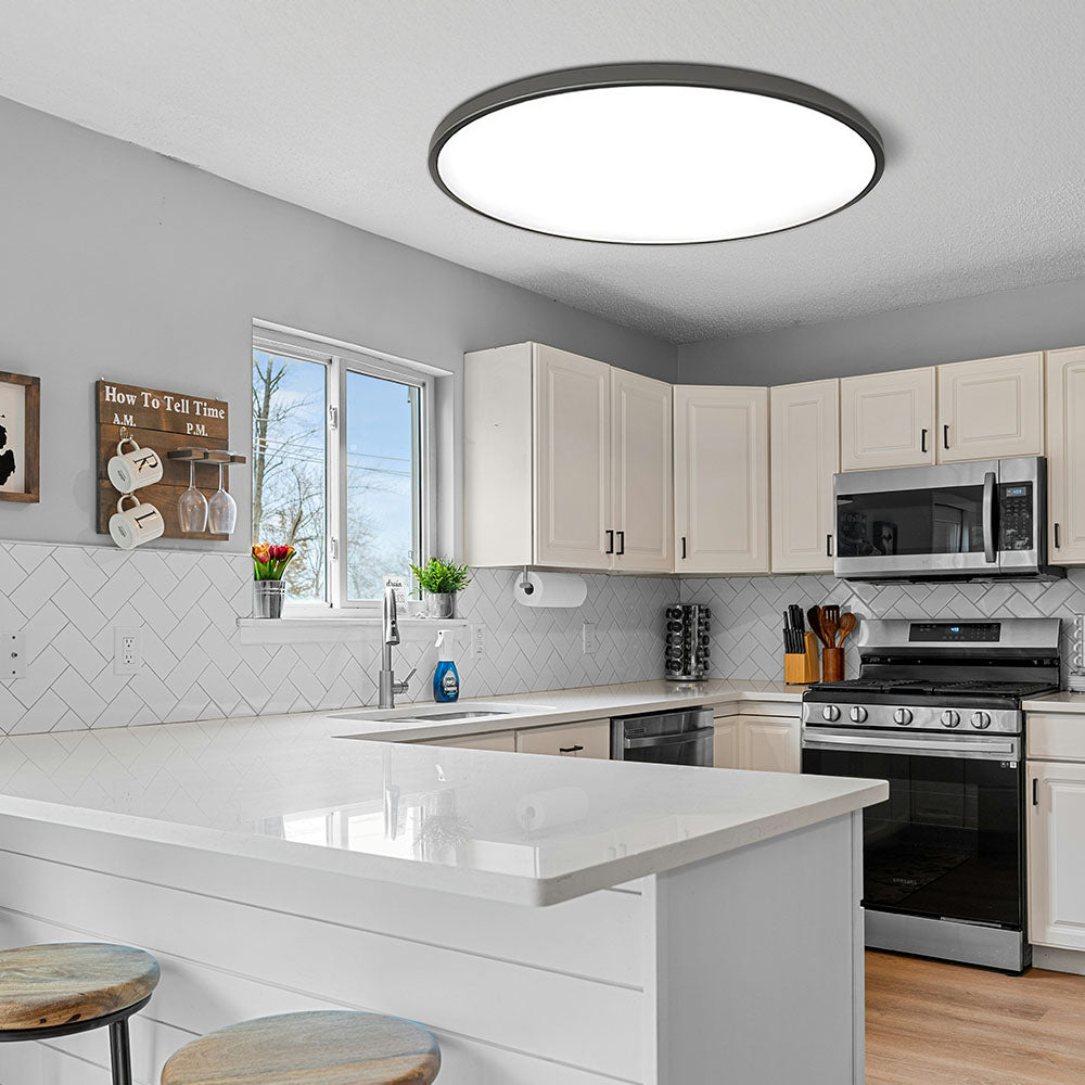 Ronde platte LED-plafondlamp — modern acryl diffuspaneel