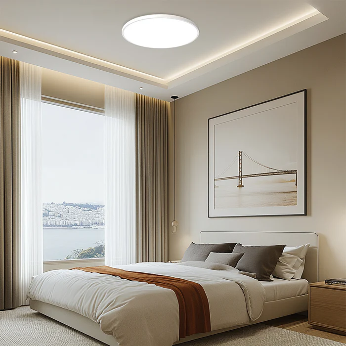 Ronde platte LED-plafondlamp — modern acryl diffuspaneel