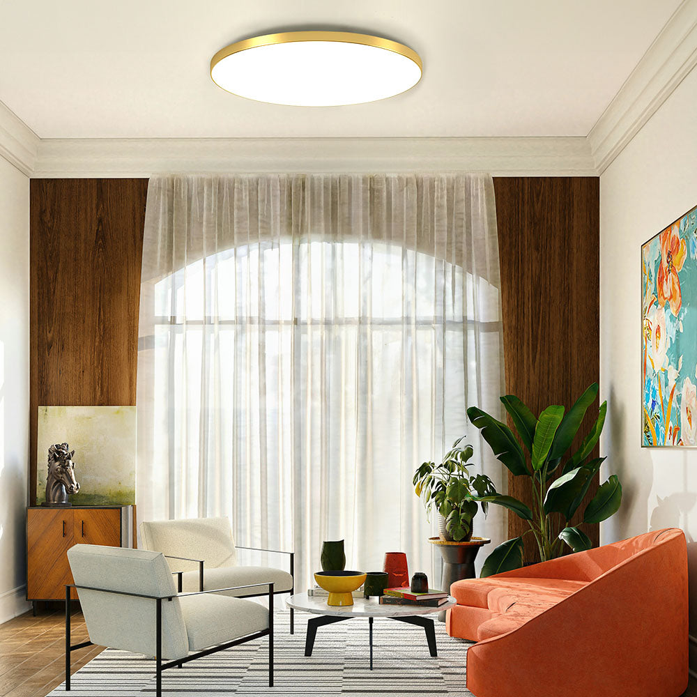 Ronde platte LED-plafondlamp — modern acryl diffuspaneel