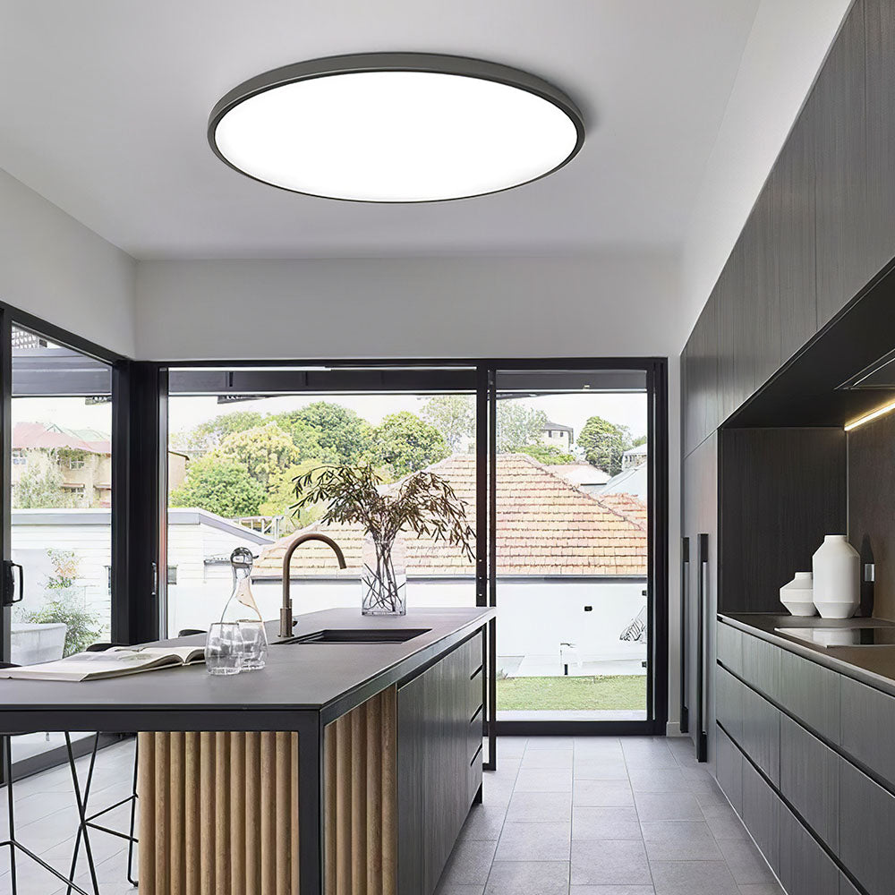 Ronde platte LED-plafondlamp — modern acryl diffuspaneel
