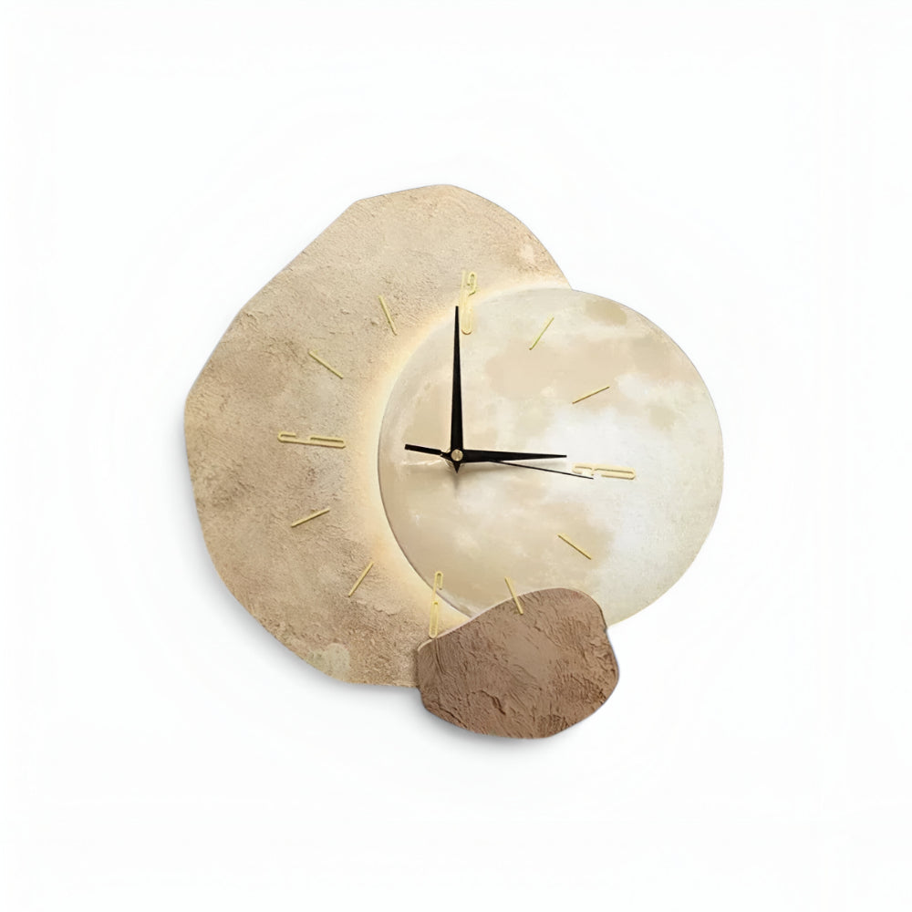 Orologio da parete asimmetrico in cristallo — design d'arte moderna