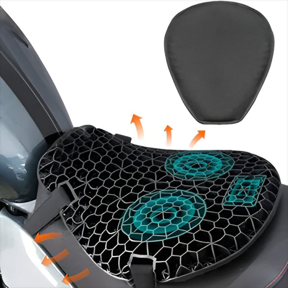 Motorrad-Sitzkissen – Gel-Einlage und atmungsaktive Polsterung