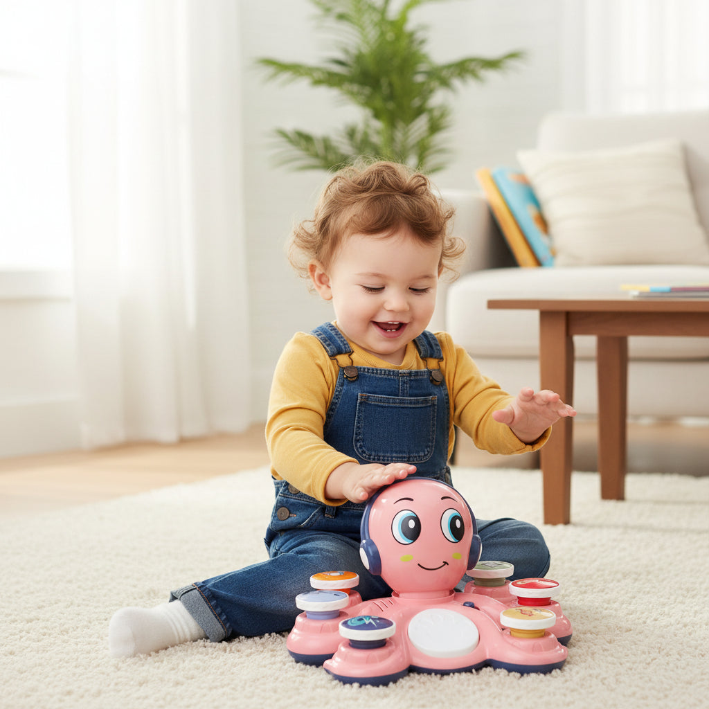Interactive Octopus Musical Toy — 6 Sound Modes