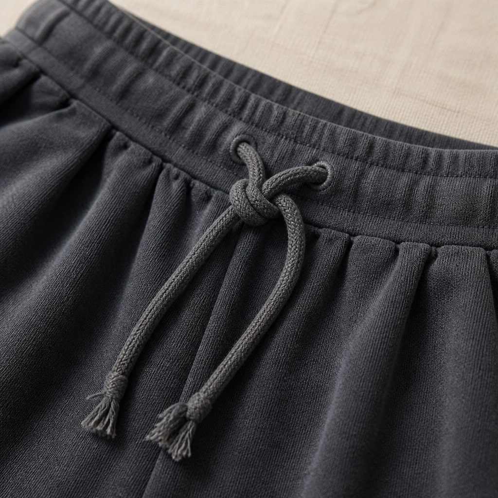 SilhouetteAura – Oversized Raw-Edge Cotton Tee and Shorts Set - Esilora