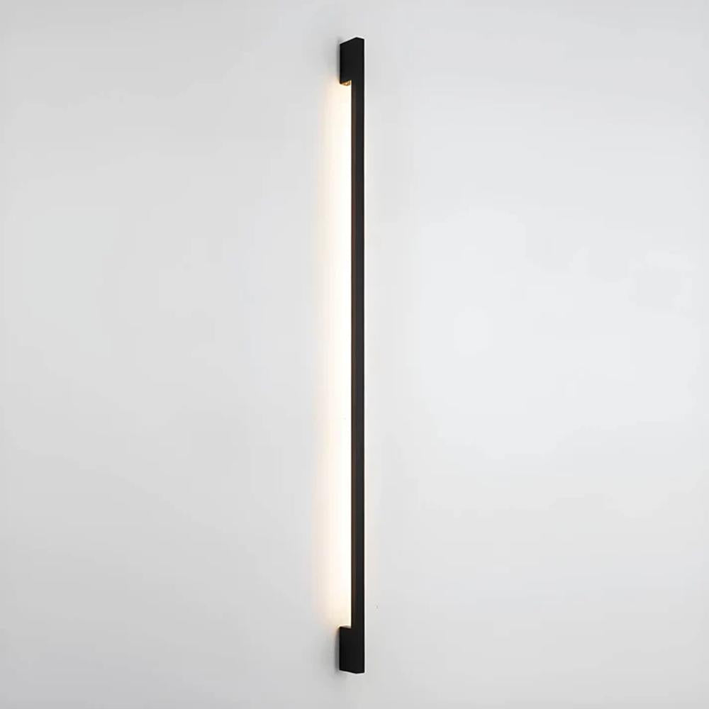 Minimalistické černé venkovní solární LED nástěnné svítidlo bez kabelů