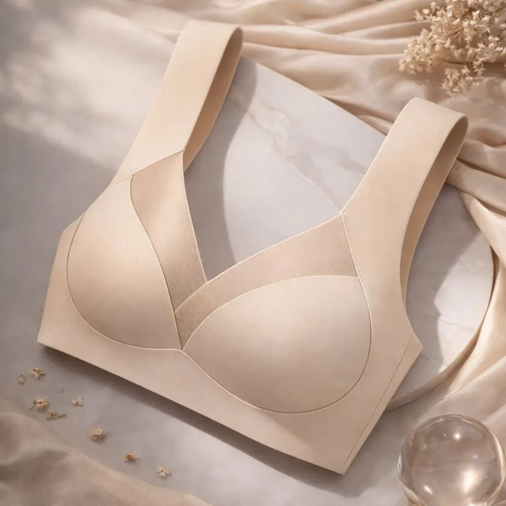 Seamless Push-Up Bra — Wire-Free, Wide Back Panel
