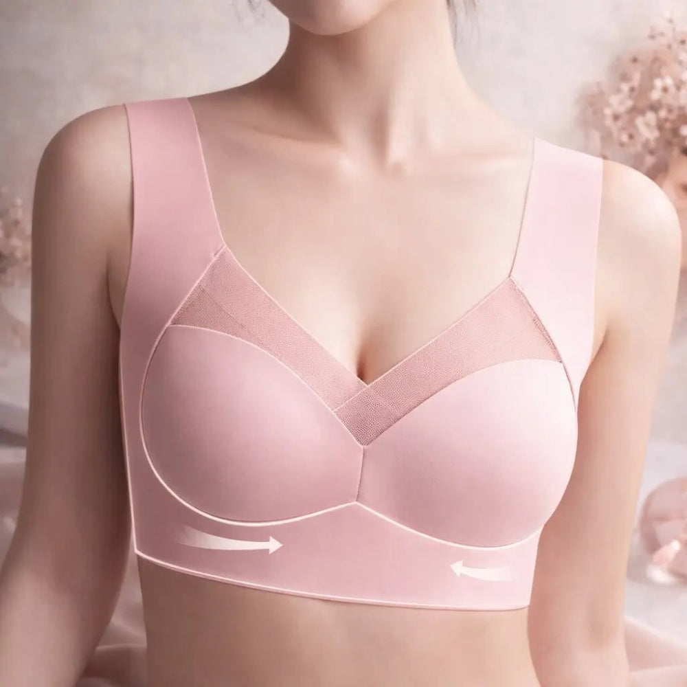 Seamless Push-Up Bra — Wire-Free, Wide Back Panel