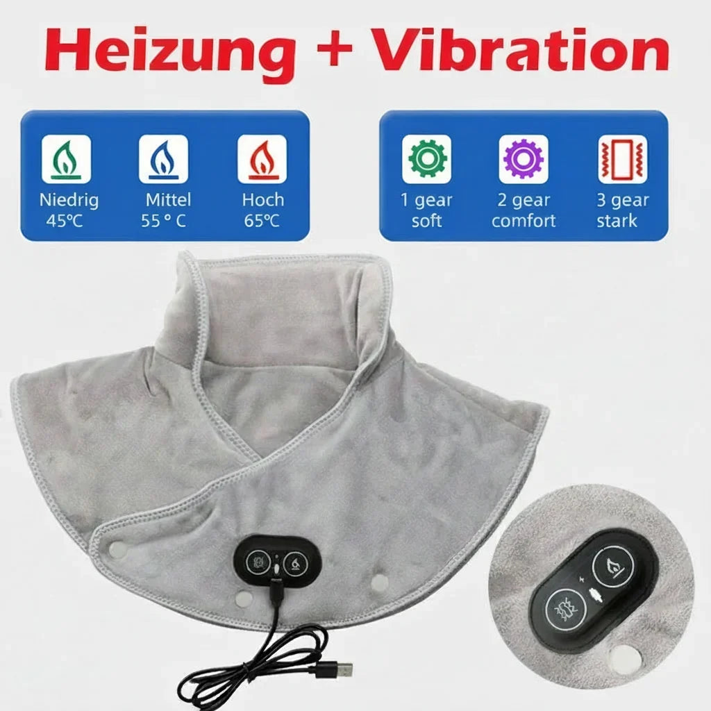 Neck and Shoulder Heating Massager — Portable Pulsed Heat Wrap
