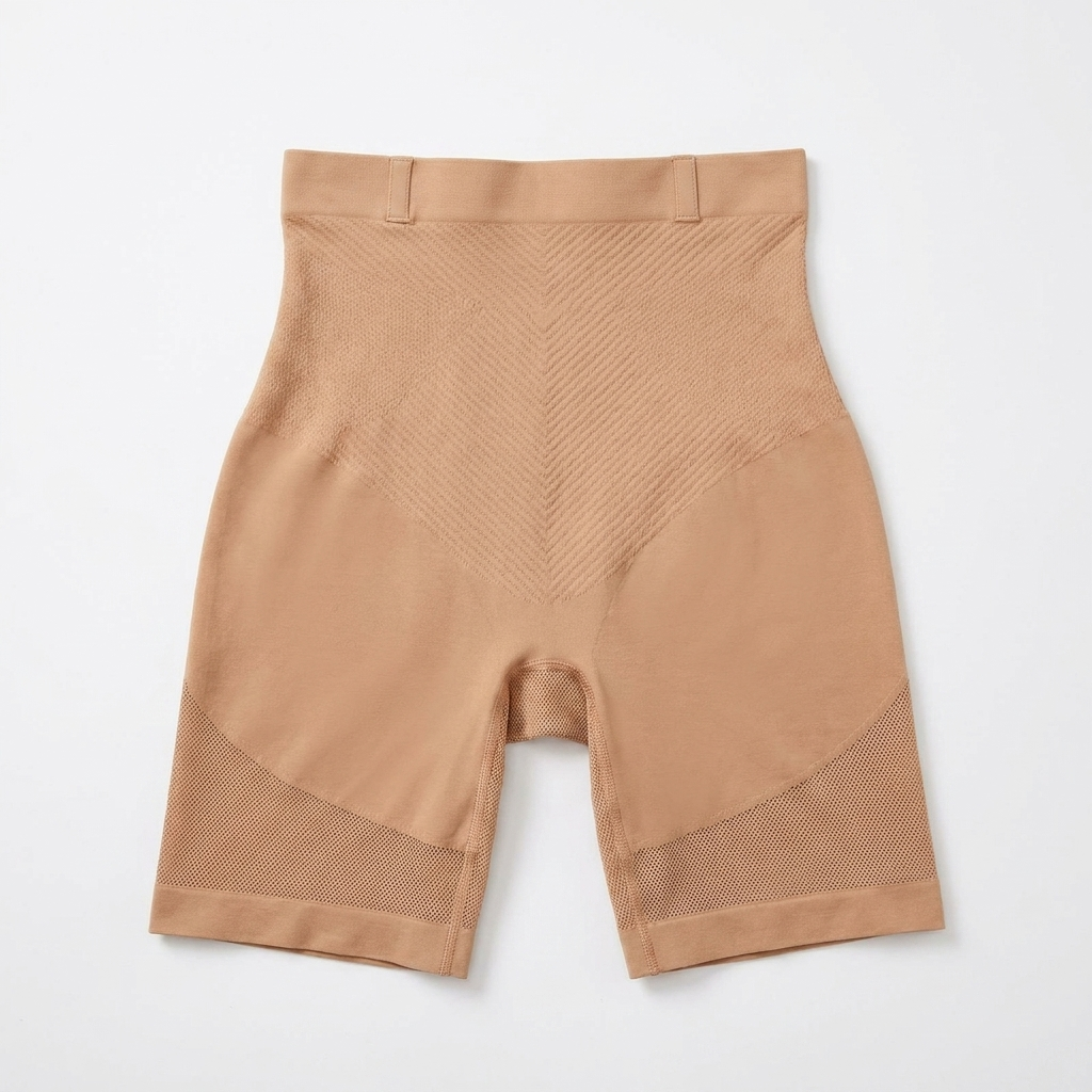 SilhouetteSculpt – High-Waisted Seamless Shaping Shorts with Anti-Roll Waistband - Esilora