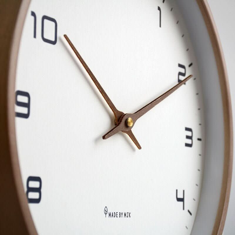 Silent Wooden Wall Clock in Scandinavian Style - Esilora