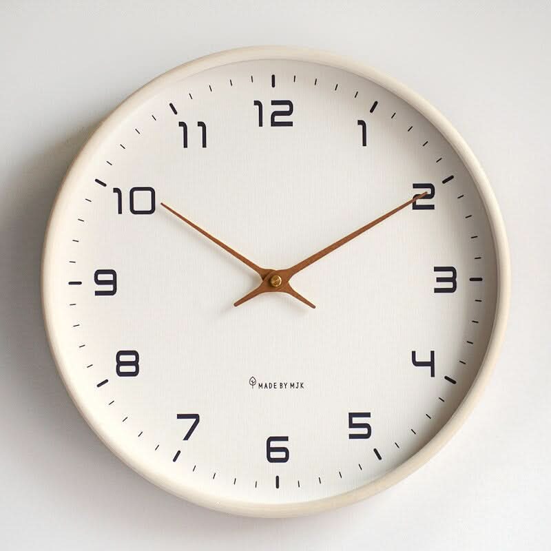 Silent Wooden Wall Clock in Scandinavian Style - Esilora