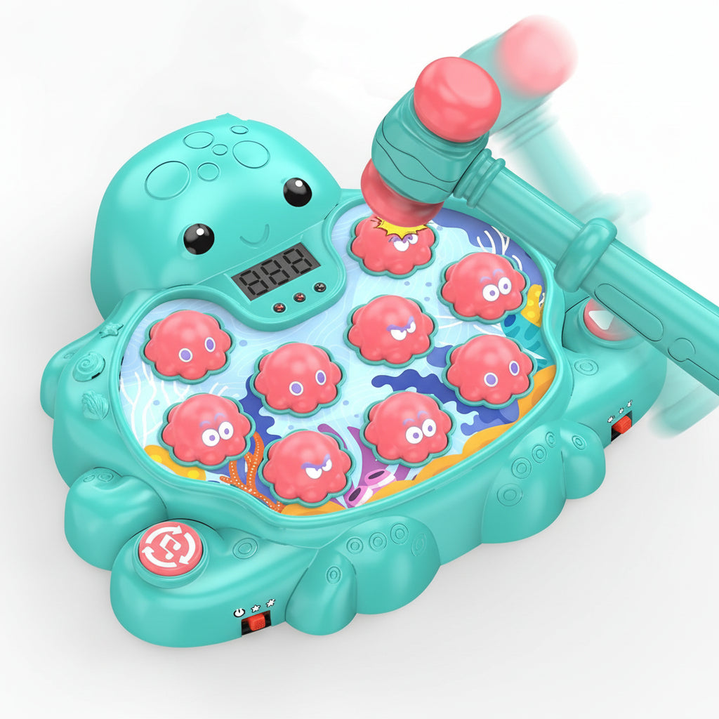 Jogo de ação Octopus Strike Vitality com 5 modos — funcionalidades interativas de ritmo e memória