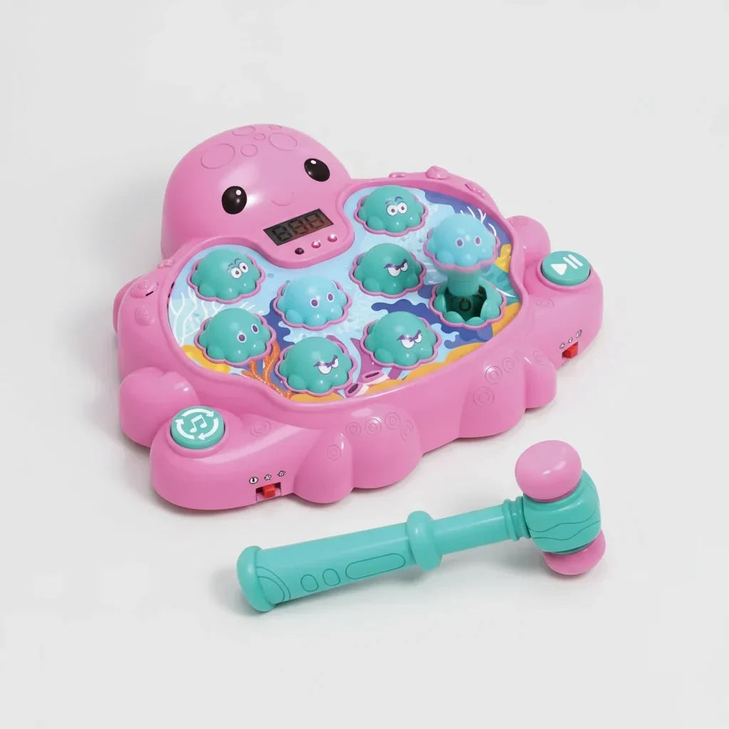 Jogo de ação Octopus Strike Vitality com 5 modos — funcionalidades interativas de ritmo e memória