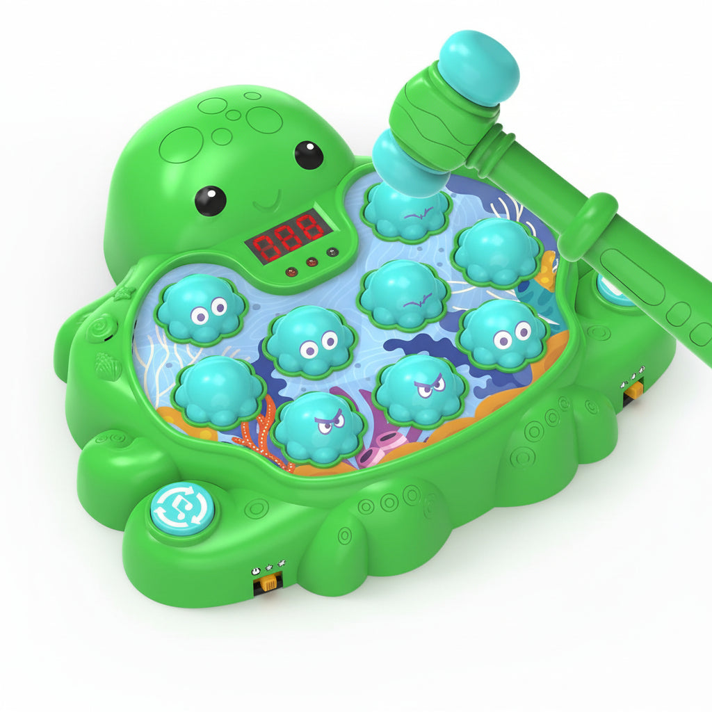 Jogo de ação Octopus Strike Vitality com 5 modos — funcionalidades interativas de ritmo e memória