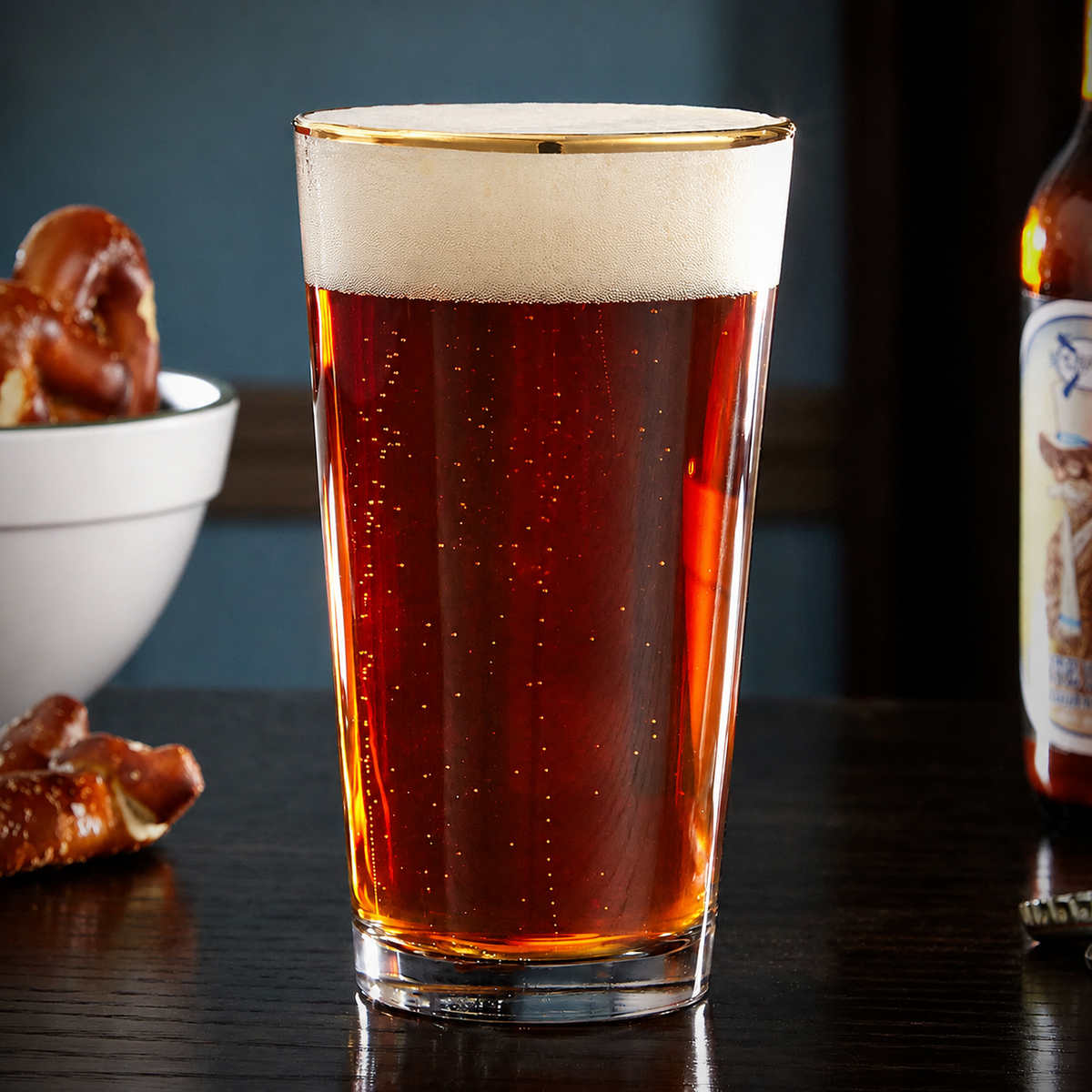 Dekorativní půllitry na pivo s vyrytým motivem Oktoberfestu