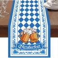 Κλασικό βαυαρικό τραπεζοδρόμιο Oktoberfest σε μπλε και λευκό