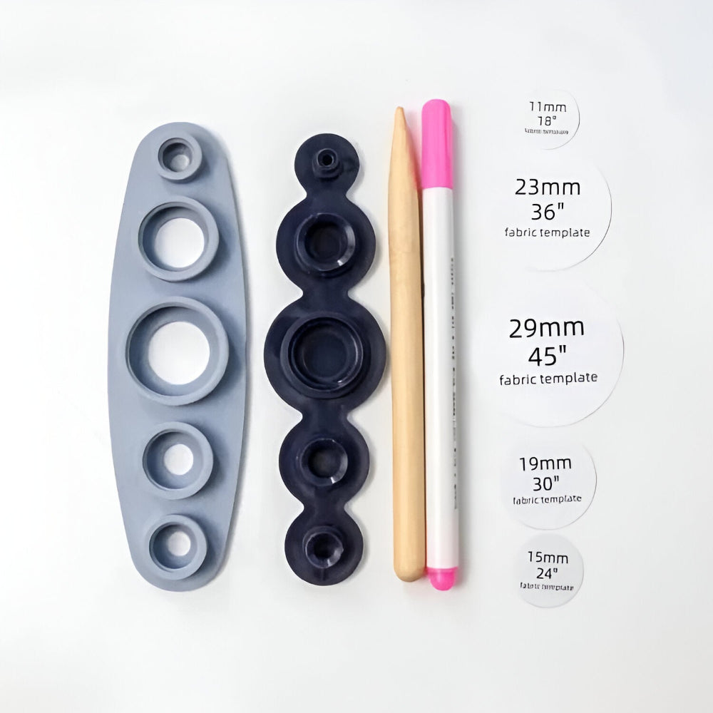 Set de instrumente pentru insigne - presă manuală pentru insigne din material textil