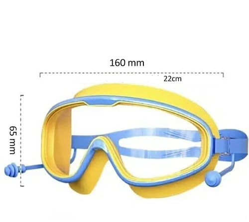 Ochelari de înot pentru copii, antiaburire — lentile supradimensionate