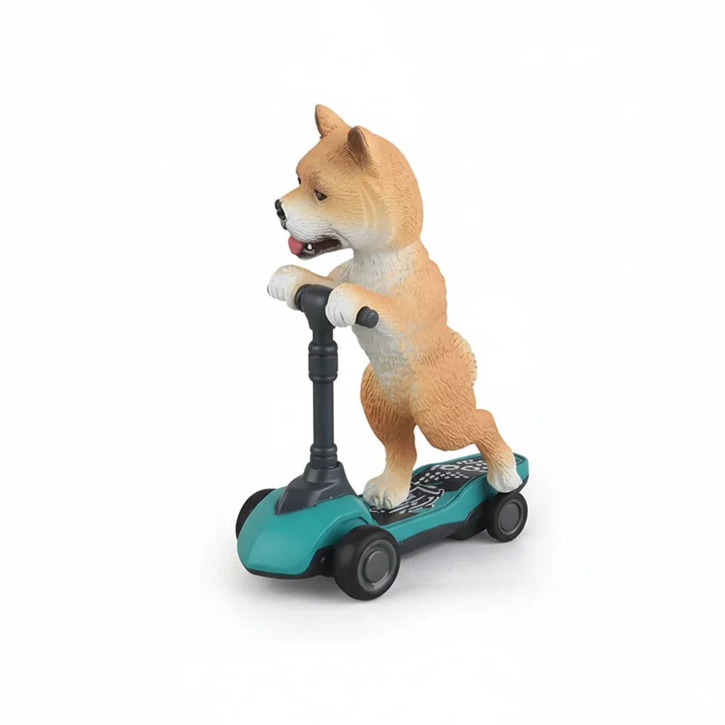 Miniature Dinosaur Scooter Toy – Pull-Back Rolling Model