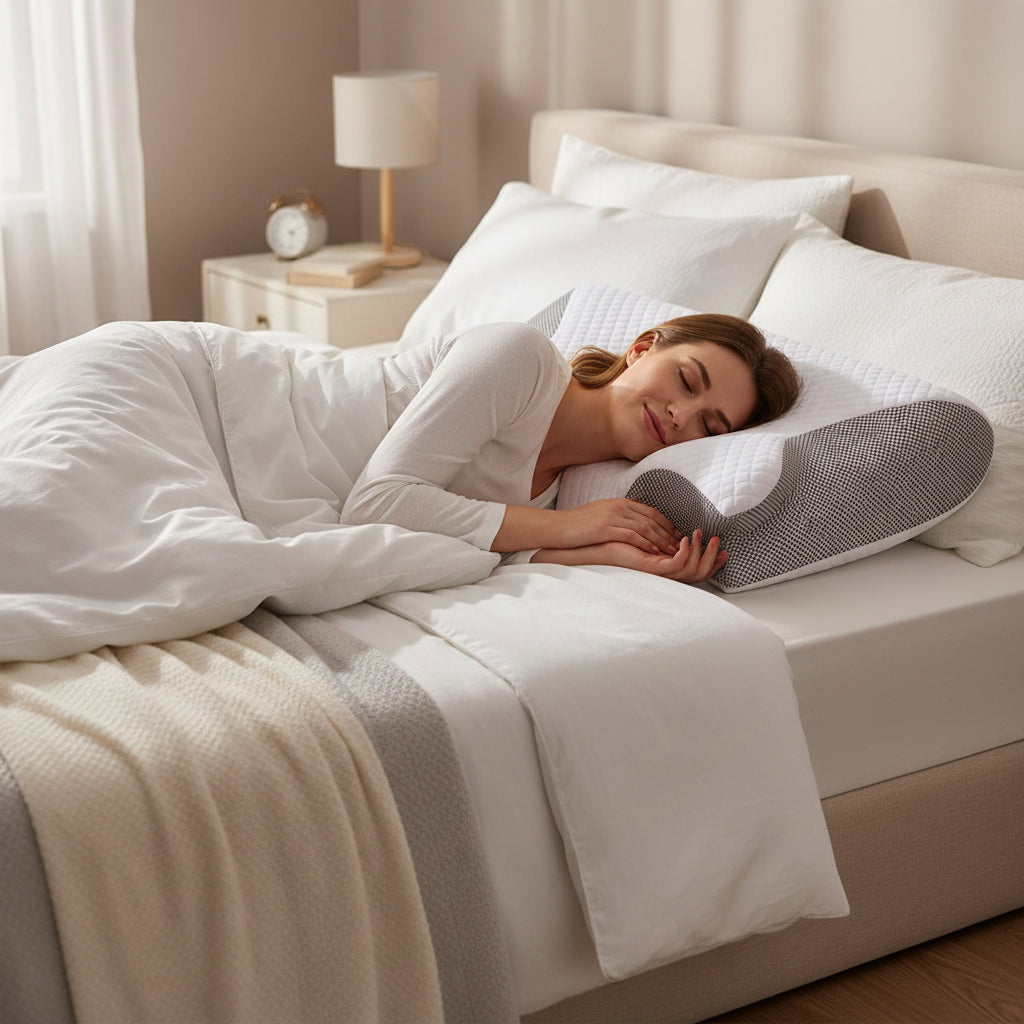 Orthopädisches Memory Foam Nackenstützkissen Konturform - Image 2
