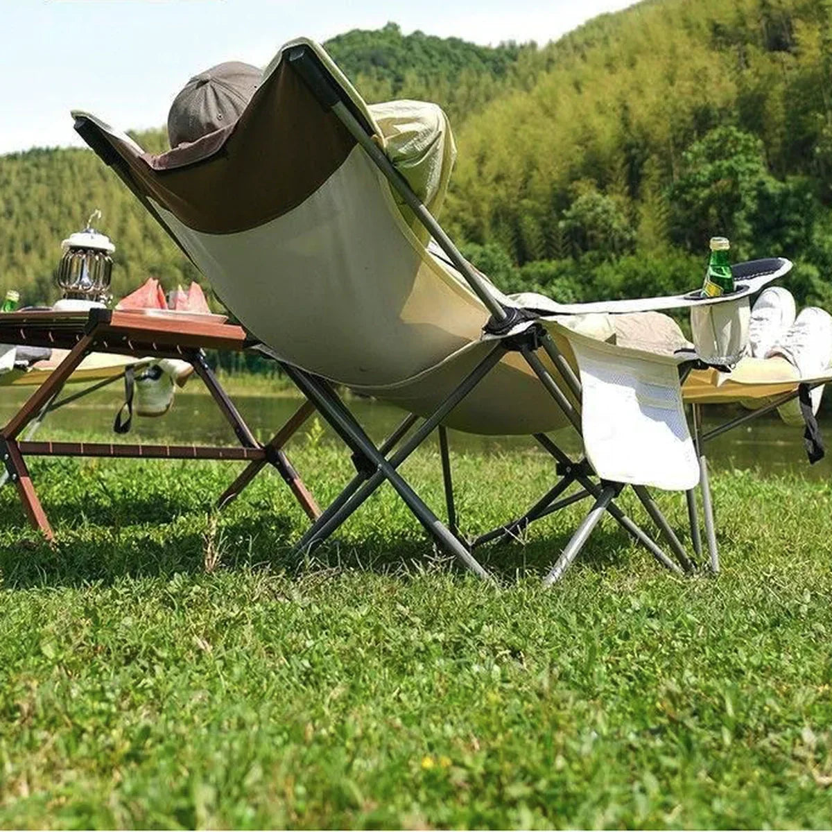 Portable Camping Chair with Reclining Feature for Outdoor Use - Esilora