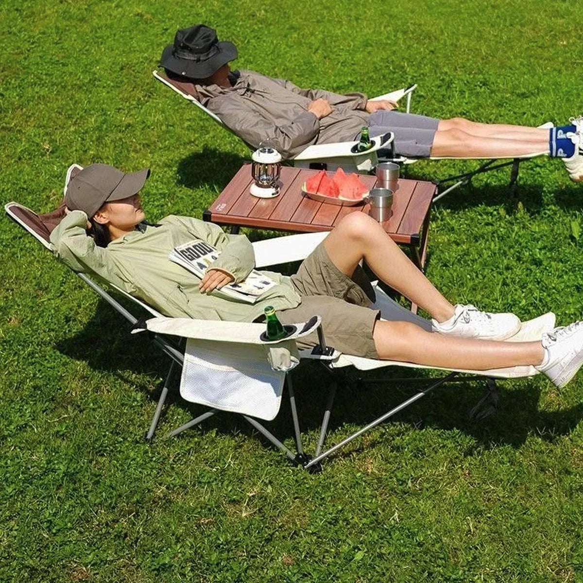 Portable Camping Chair with Reclining Feature for Outdoor Use - Esilora