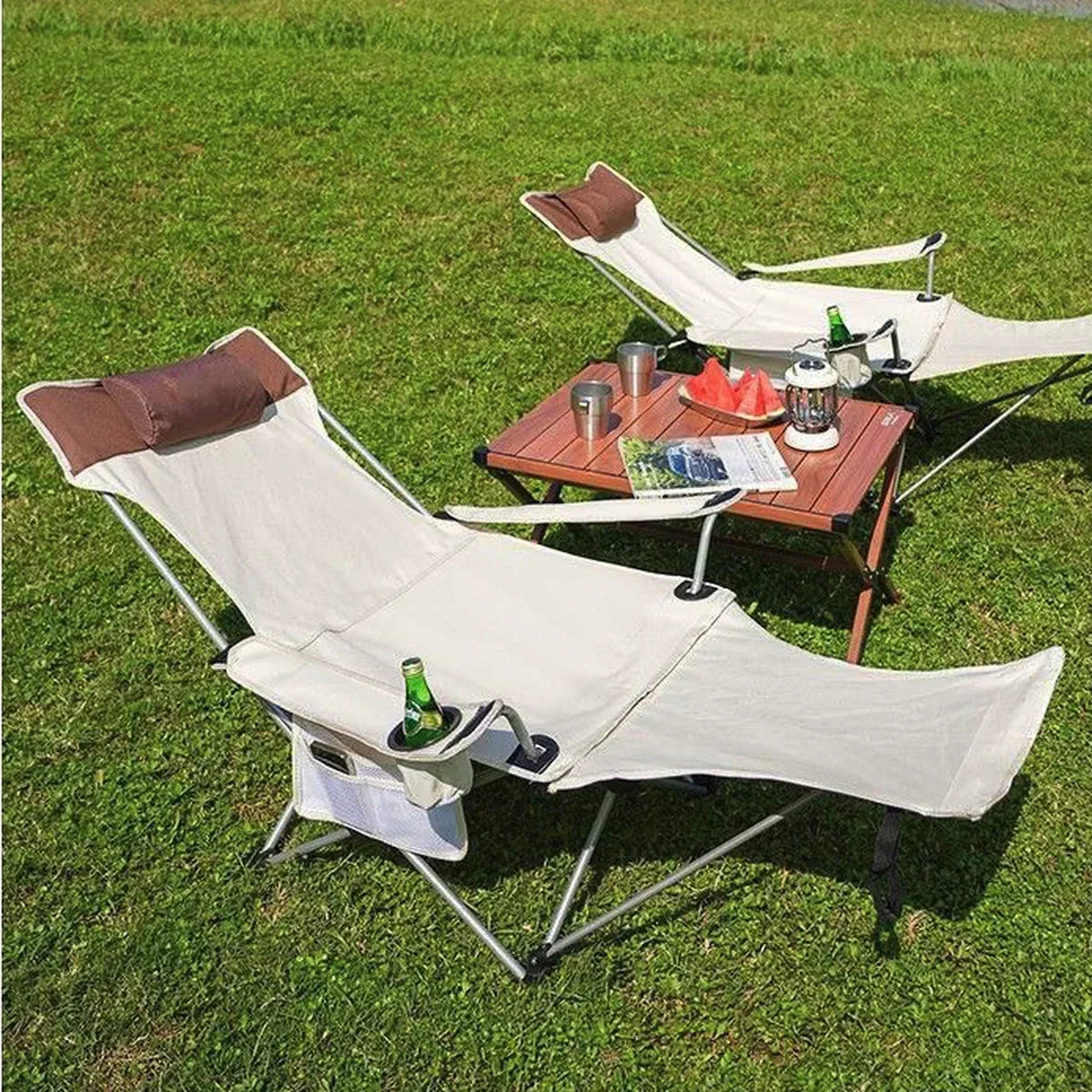 Portable Camping Chair with Reclining Feature for Outdoor Use - Esilora