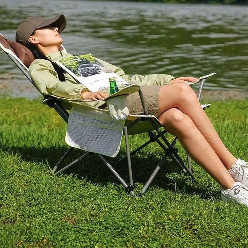 Portable Camping Chair with Reclining Feature for Outdoor Use - Esilora