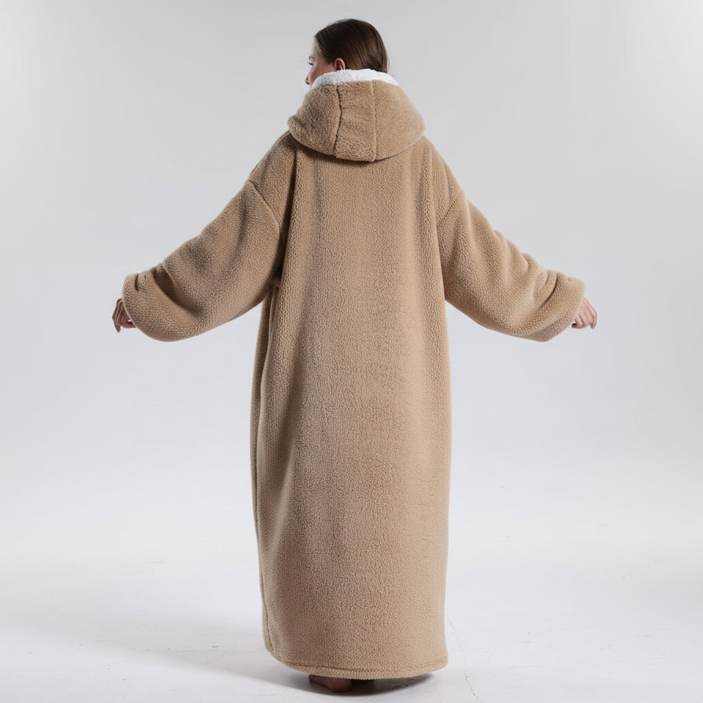 Oversized Deckenhoodie Hooded Wearable Blanket with Front Pouch