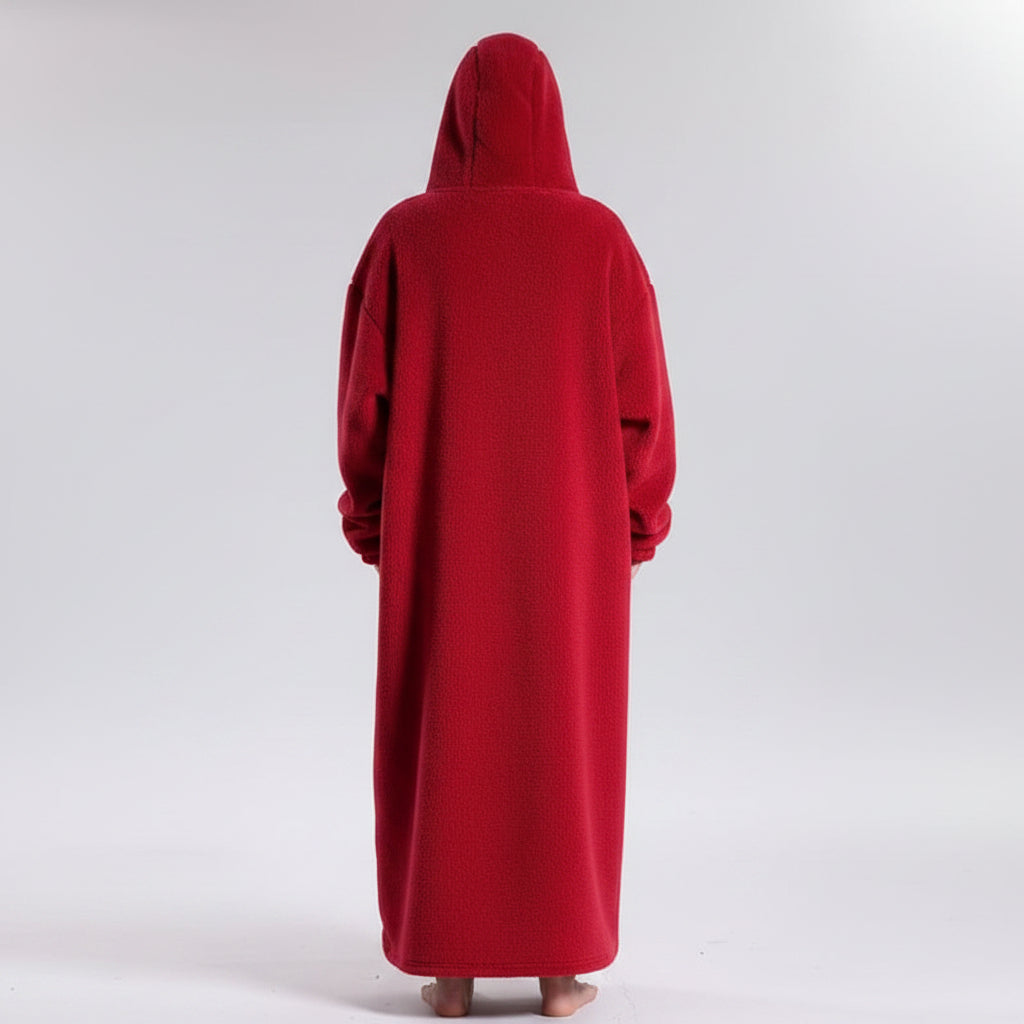 Couverture à capuche oversize chaude — Capuche, manches et grande poche