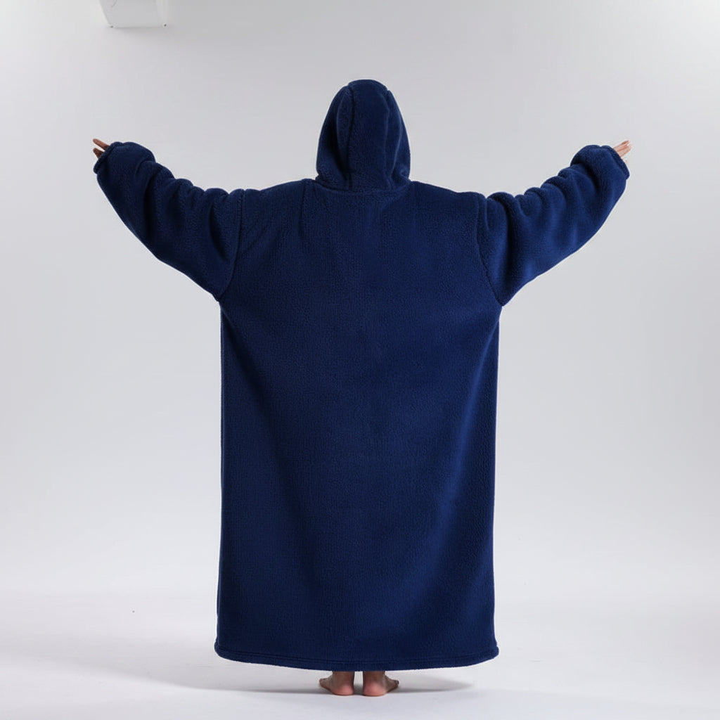 Oversized Deckenhoodie Hooded Wearable Blanket with Front Pouch