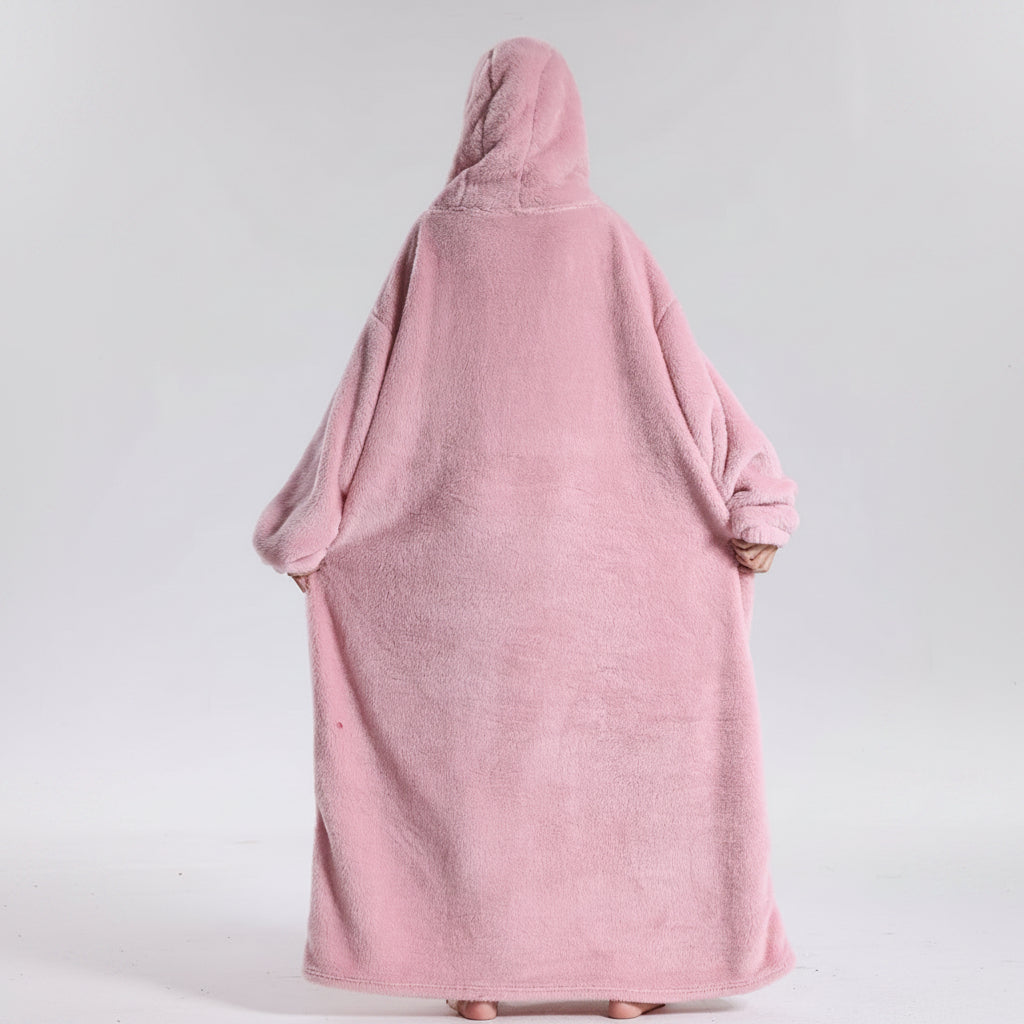Oversized Deckenhoodie Hooded Wearable Blanket with Front Pouch