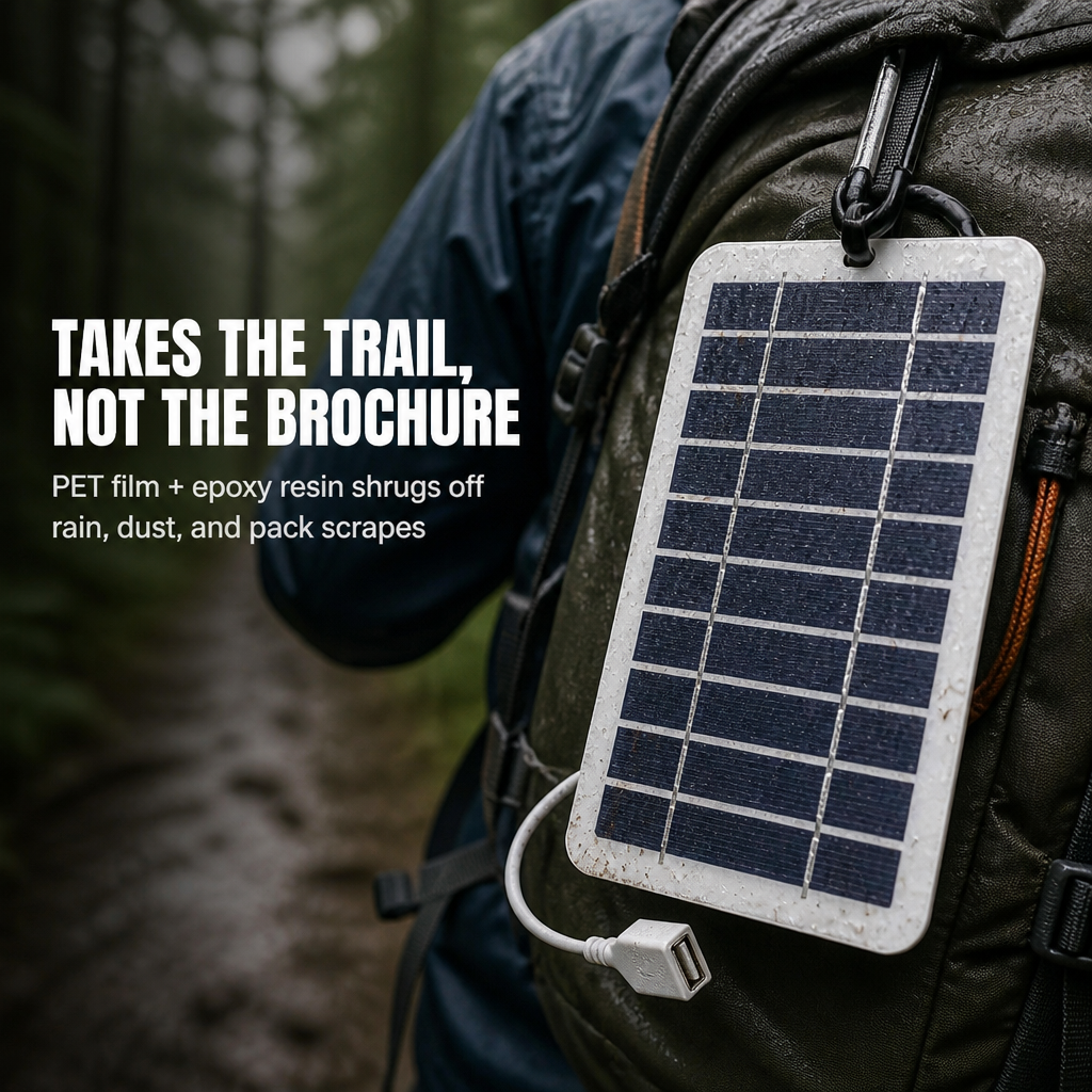SolaraFlex — Clip On Your Pack, Top Off Power Banks While You Hike - Esilora
