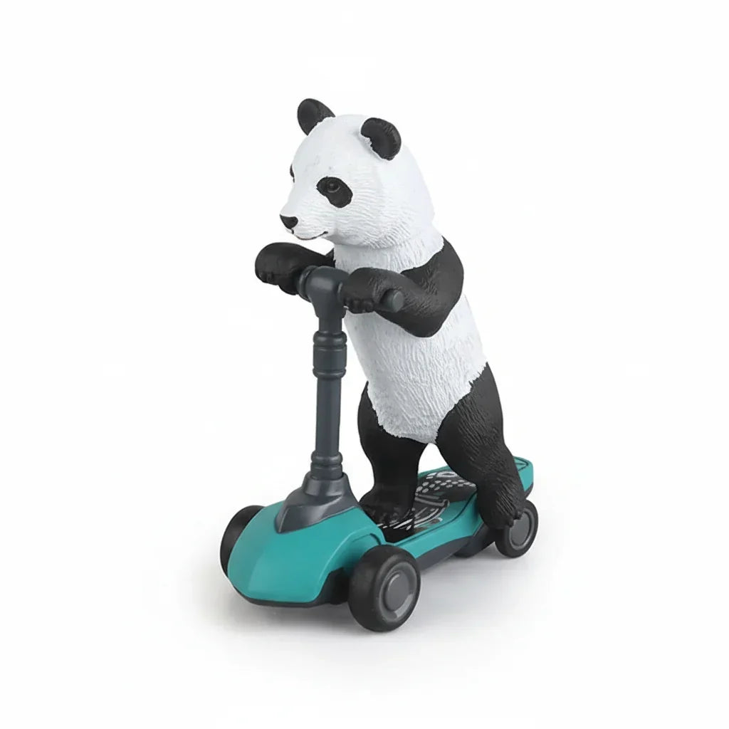Miniature Dinosaur Scooter Toy – Pull-Back Rolling Model