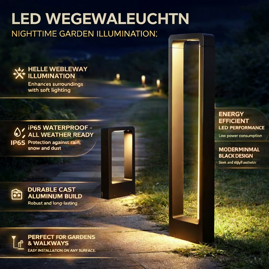 Nowoczesna lampa ścieżkowa LED — trwała, współczesna konstrukcja