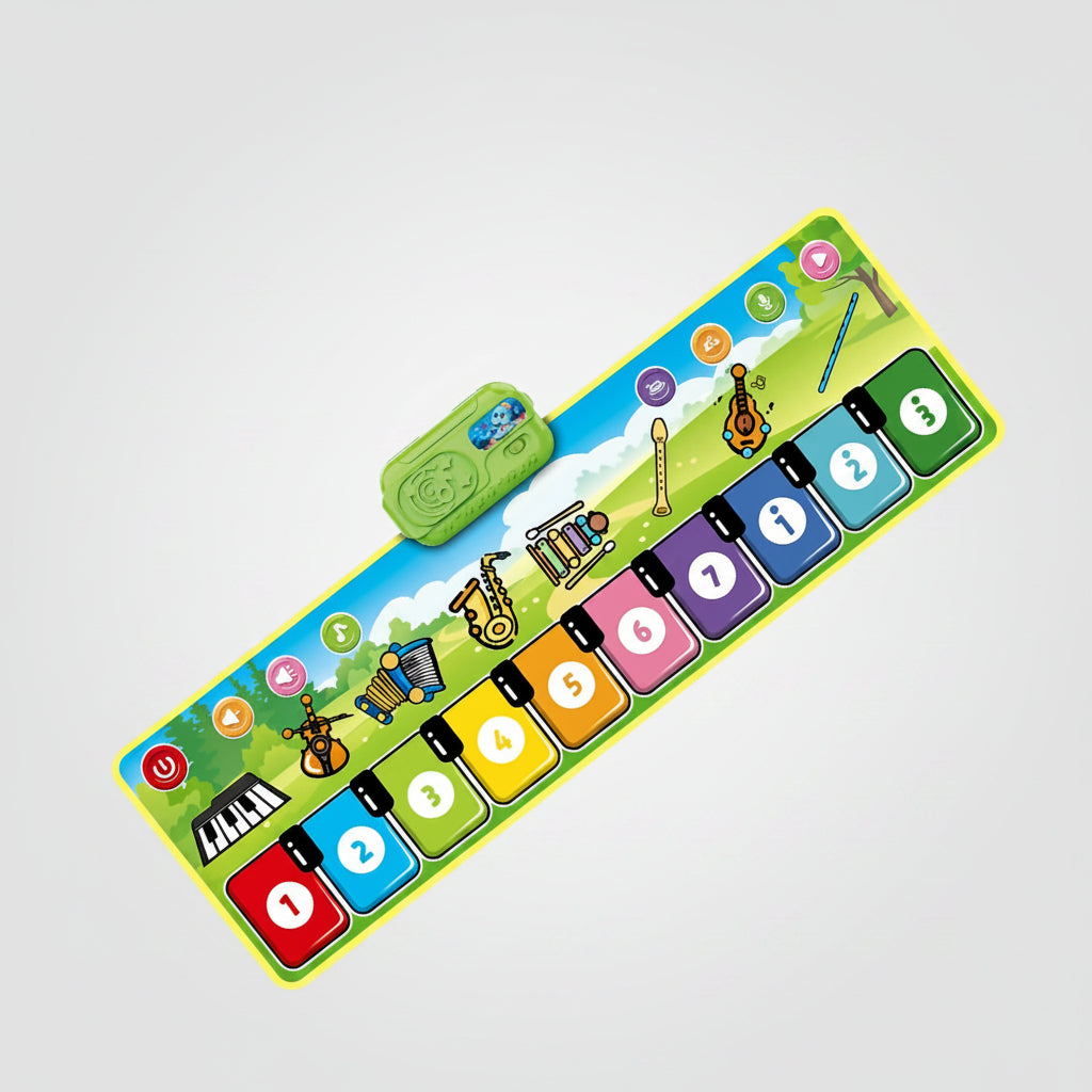 Alfombra de piano interactiva — superficie musical interactiva para aprender, 100 x 30 cm