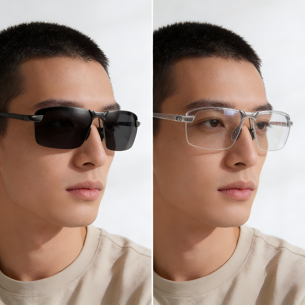Óculos de sol polarizados fotocromáticos — lentes com proteção UV