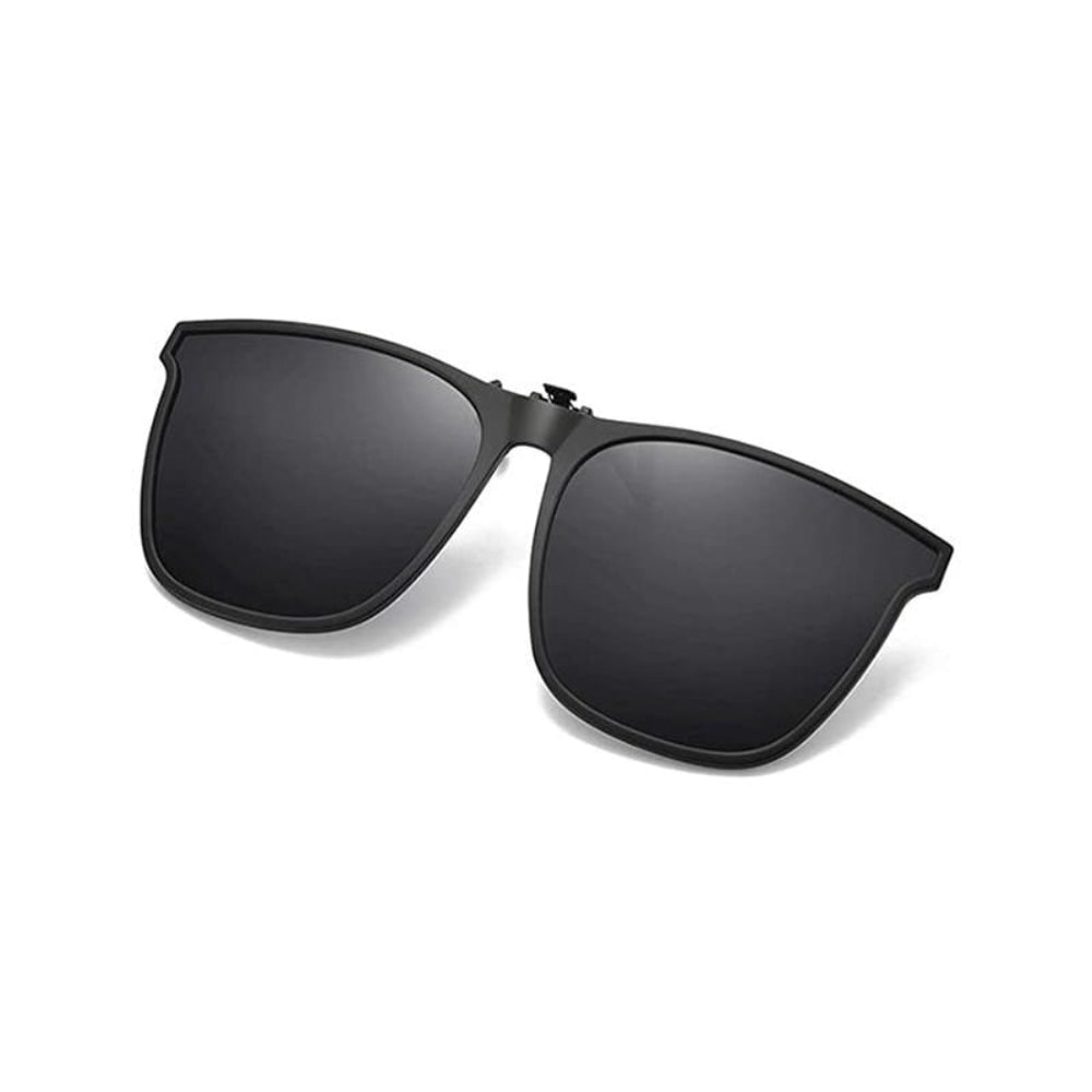 Óculos de sol com proteção UV e clip polarizado — lentes sobrepostas com encaixe