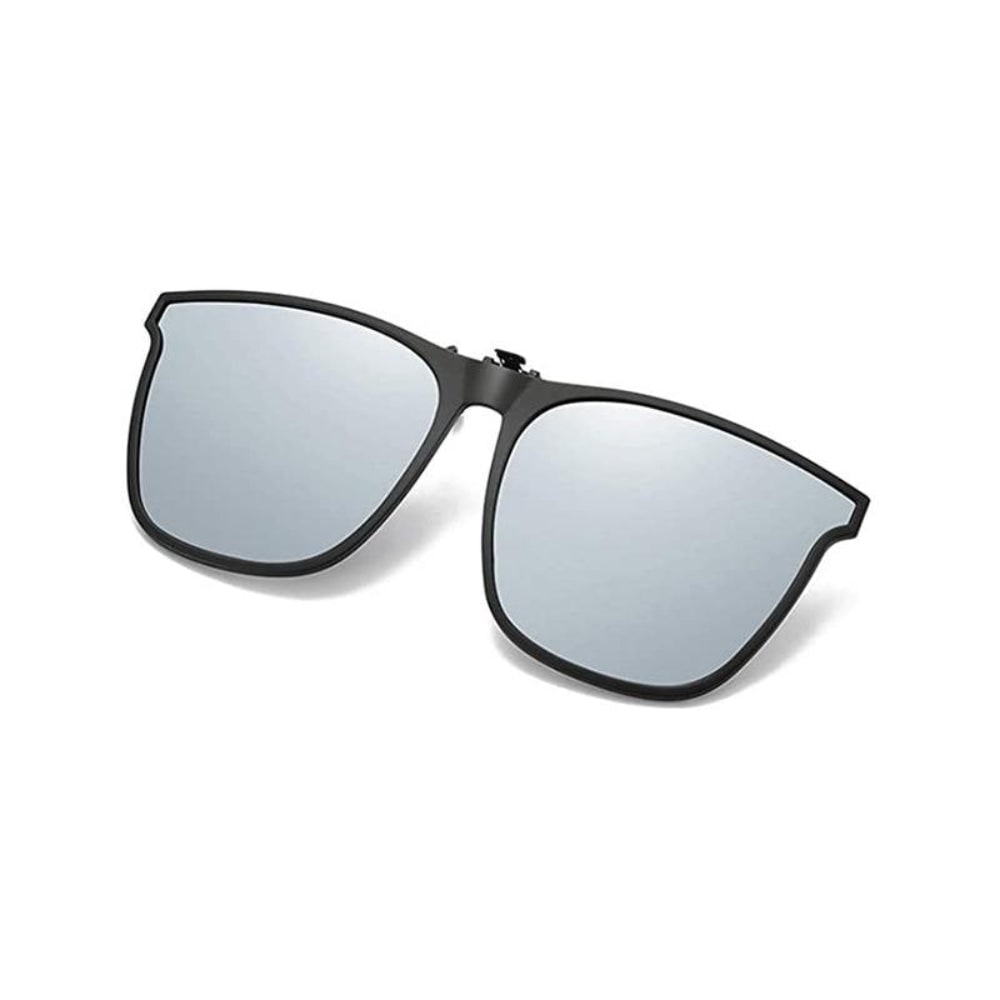 Óculos de sol com proteção UV e clip polarizado — lentes sobrepostas com encaixe