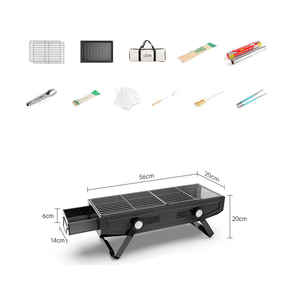 Stainless Steel Portable Grill for Camping and Outdoor Cooking - Esilora