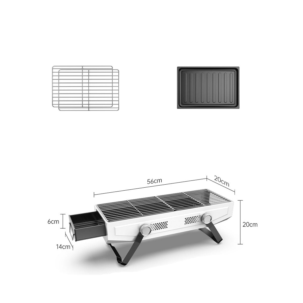 Stainless Steel Portable Grill for Camping and Outdoor Cooking - Esilora