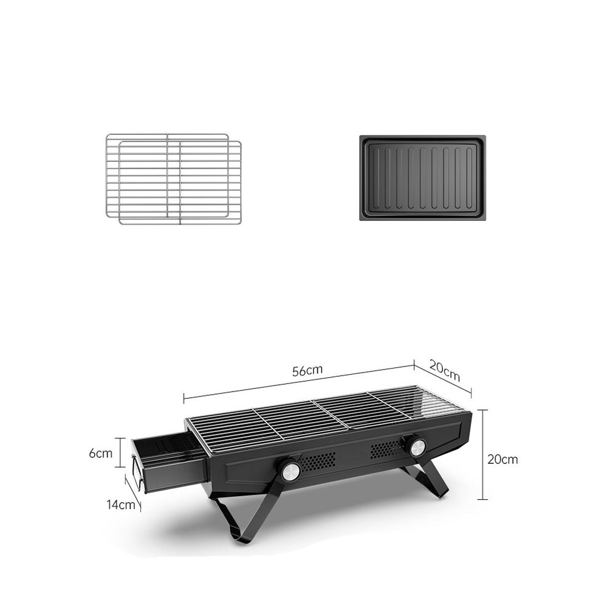 Stainless Steel Portable Grill for Camping and Outdoor Cooking - Esilora