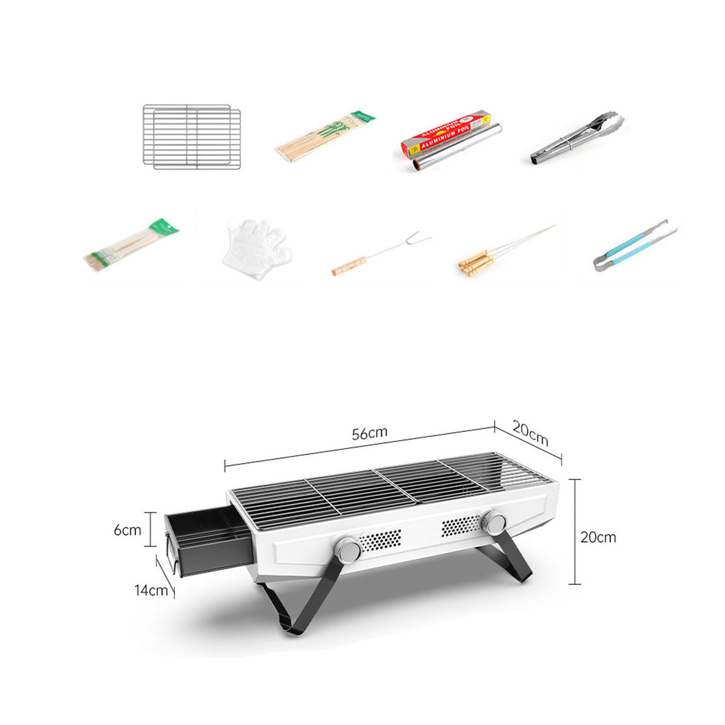 Stainless Steel Portable Grill for Camping and Outdoor Cooking - Esilora