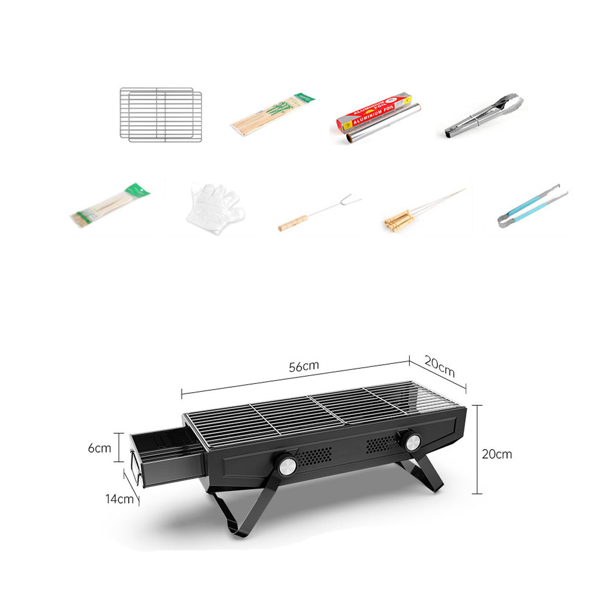 Stainless Steel Portable Grill for Camping and Outdoor Cooking - Esilora