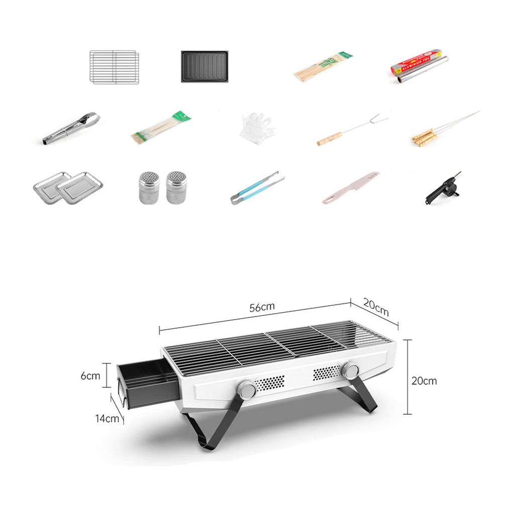 Stainless Steel Portable Grill for Camping and Outdoor Cooking - Esilora