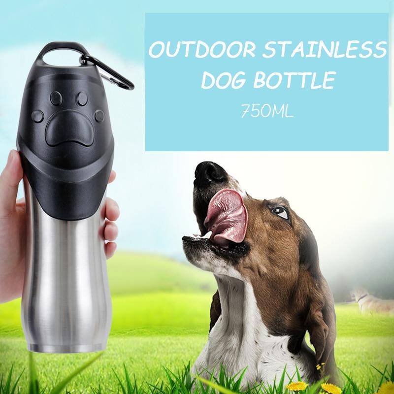 Botella portátil de acero inoxidable para agua de mascotas, para exterior - Esilora