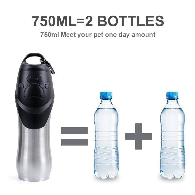 Botella portátil de acero inoxidable para agua de mascotas, para exterior - Esilora
