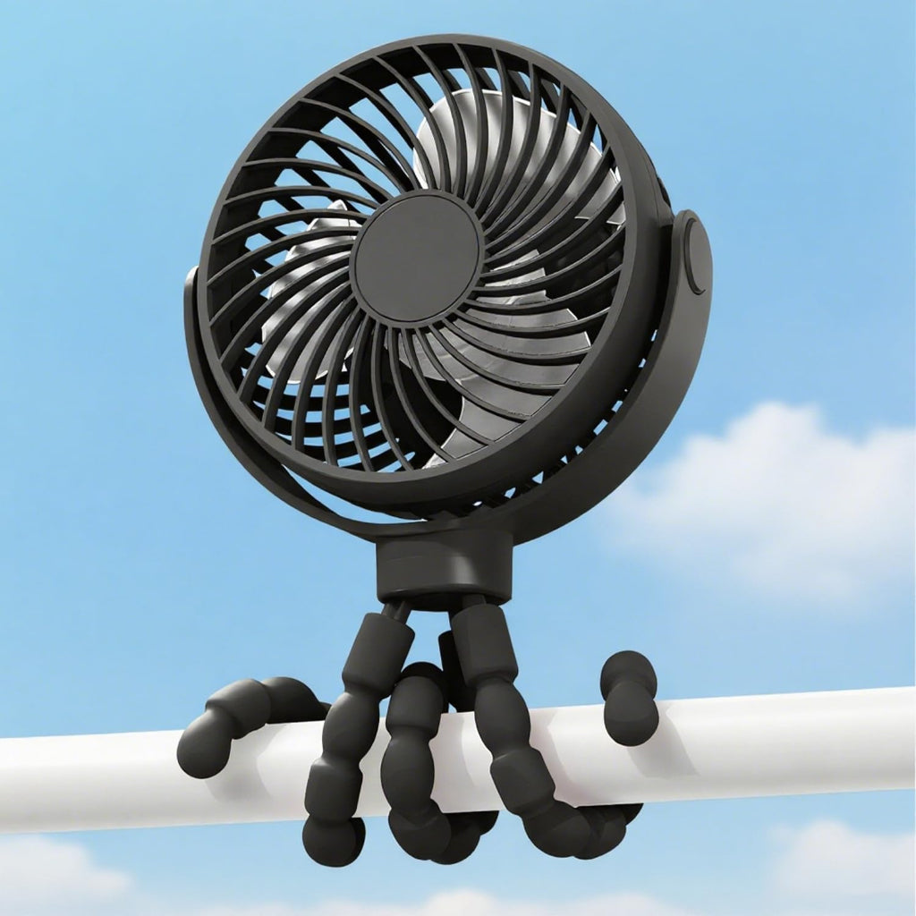 Mini Portable Stroller Fan — Flexible USB, Compact Cooling